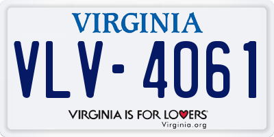 VA license plate VLV4061