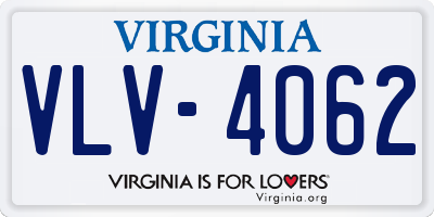 VA license plate VLV4062