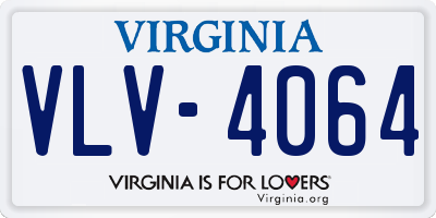 VA license plate VLV4064