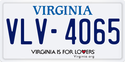 VA license plate VLV4065