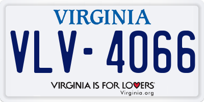 VA license plate VLV4066