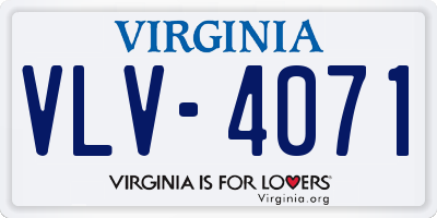 VA license plate VLV4071