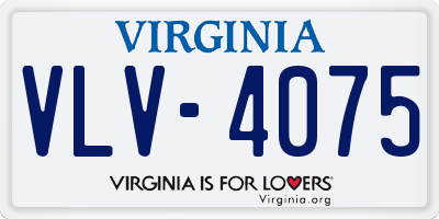 VA license plate VLV4075