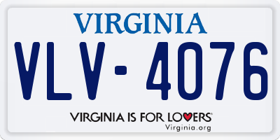 VA license plate VLV4076
