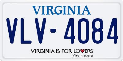 VA license plate VLV4084