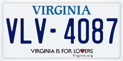 VA license plate VLV4087