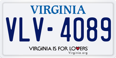 VA license plate VLV4089