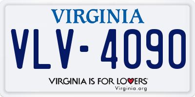 VA license plate VLV4090