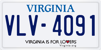 VA license plate VLV4091