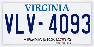 VA license plate VLV4093