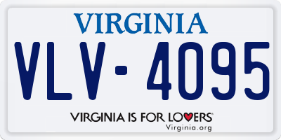 VA license plate VLV4095