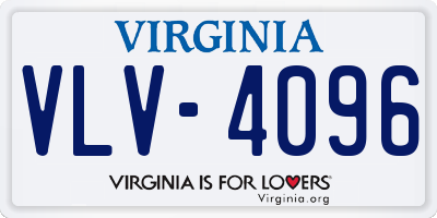 VA license plate VLV4096