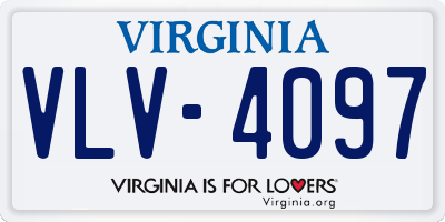 VA license plate VLV4097