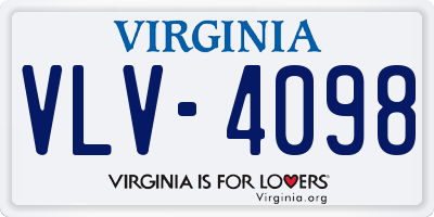VA license plate VLV4098