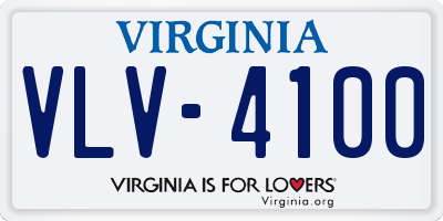 VA license plate VLV4100