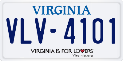 VA license plate VLV4101