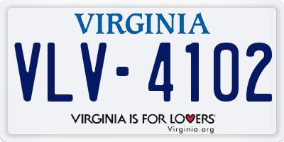 VA license plate VLV4102