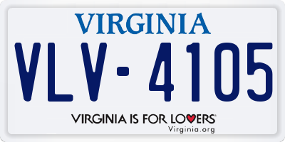 VA license plate VLV4105