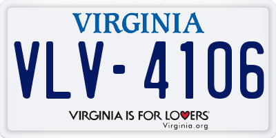 VA license plate VLV4106