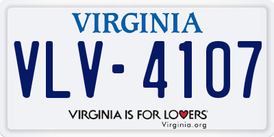 VA license plate VLV4107