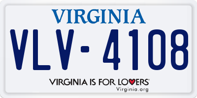 VA license plate VLV4108