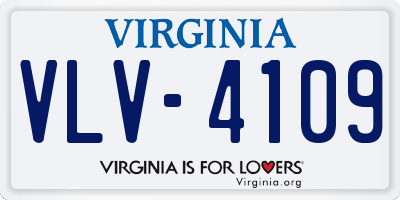 VA license plate VLV4109