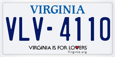 VA license plate VLV4110
