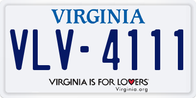 VA license plate VLV4111