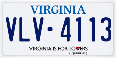 VA license plate VLV4113