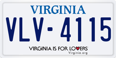 VA license plate VLV4115
