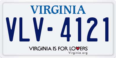 VA license plate VLV4121
