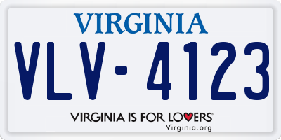 VA license plate VLV4123