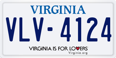 VA license plate VLV4124