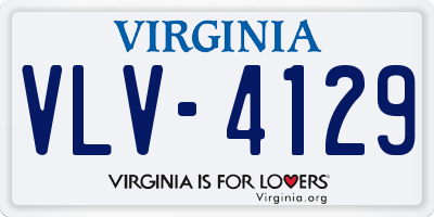 VA license plate VLV4129