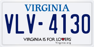 VA license plate VLV4130