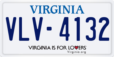 VA license plate VLV4132