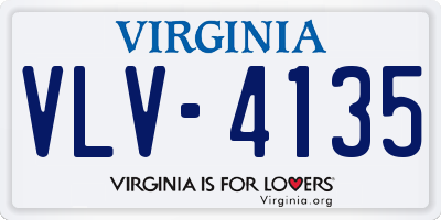 VA license plate VLV4135