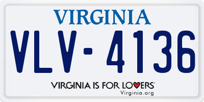 VA license plate VLV4136