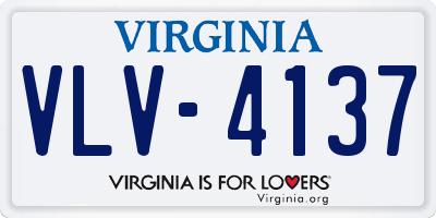 VA license plate VLV4137