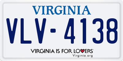 VA license plate VLV4138