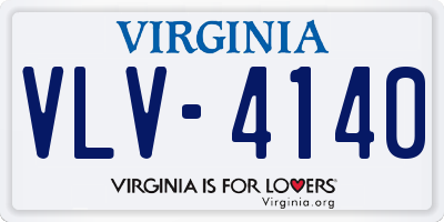 VA license plate VLV4140