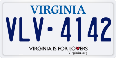 VA license plate VLV4142