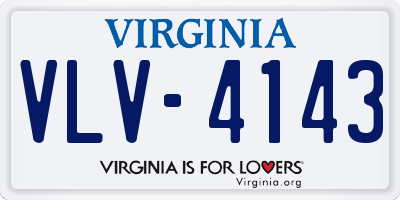 VA license plate VLV4143