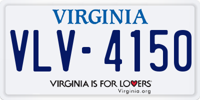 VA license plate VLV4150