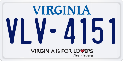 VA license plate VLV4151