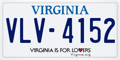 VA license plate VLV4152