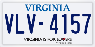 VA license plate VLV4157