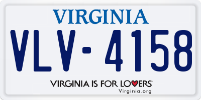 VA license plate VLV4158