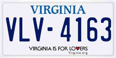 VA license plate VLV4163