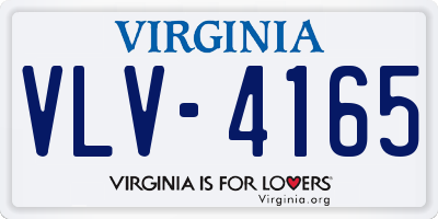 VA license plate VLV4165